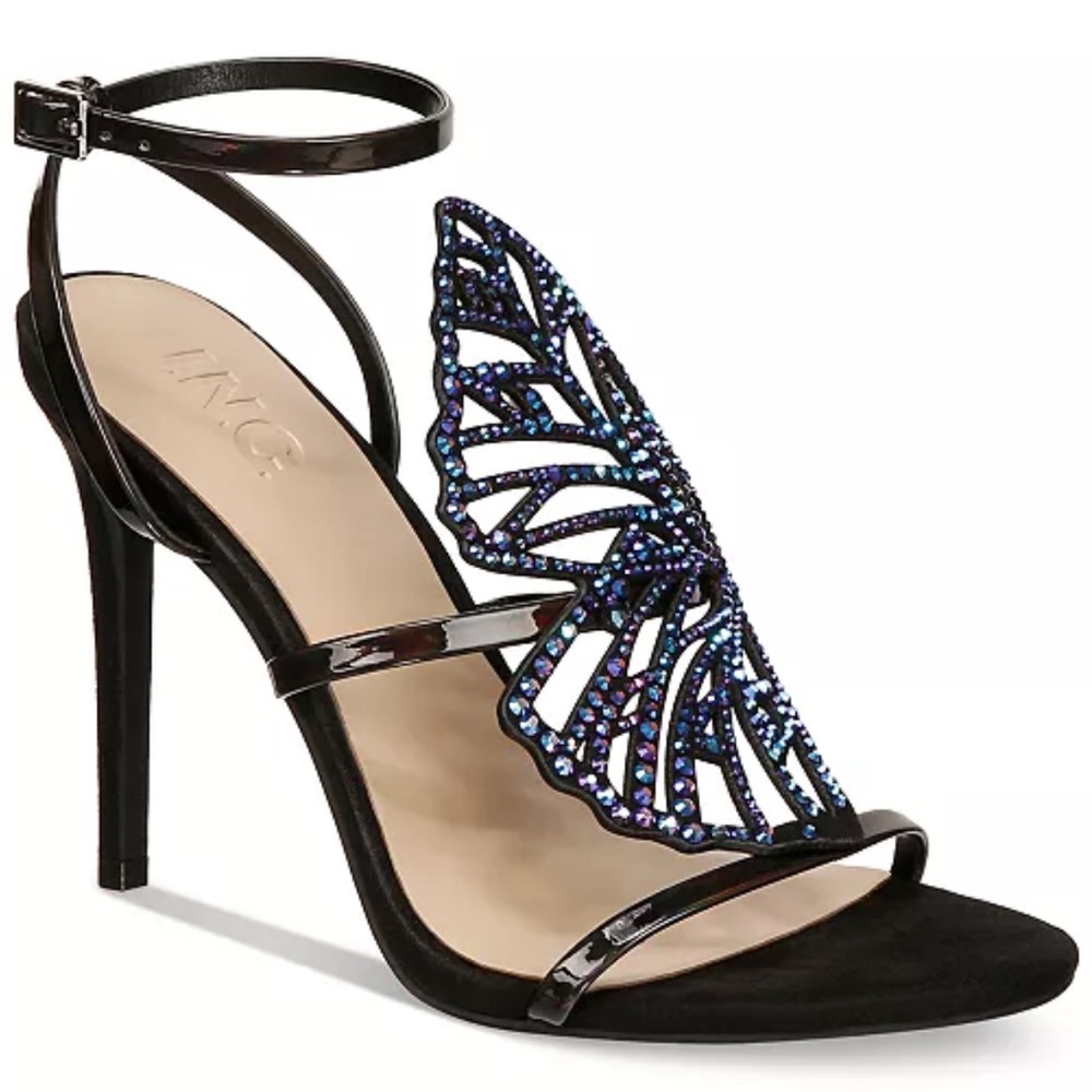 I.N.C Black Butterfly Heels - Picture 1 of 7